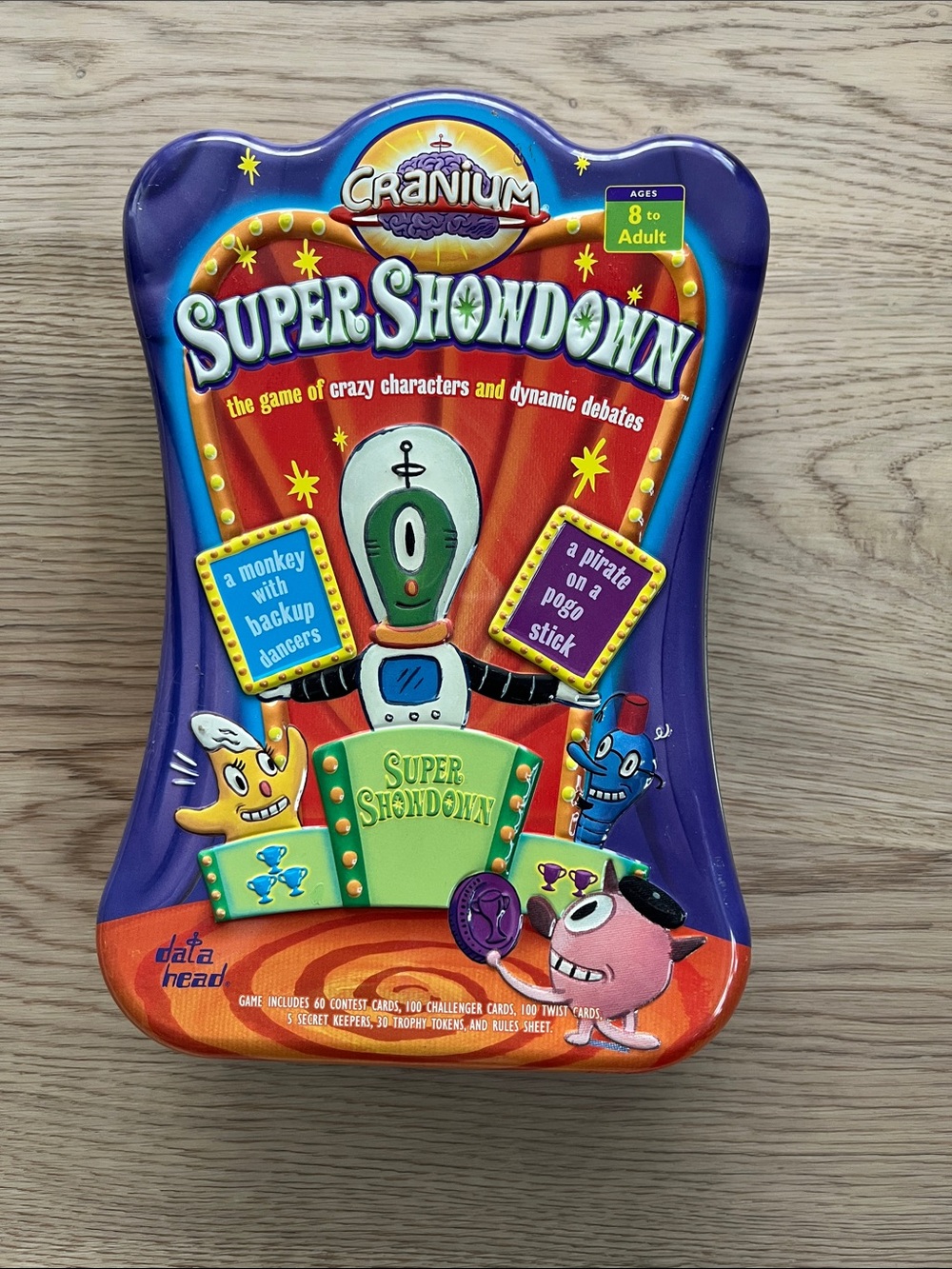 Cranium Super Showdown Game - Purple Tin box 2006 Vintage Game. Ages 8-Adult
